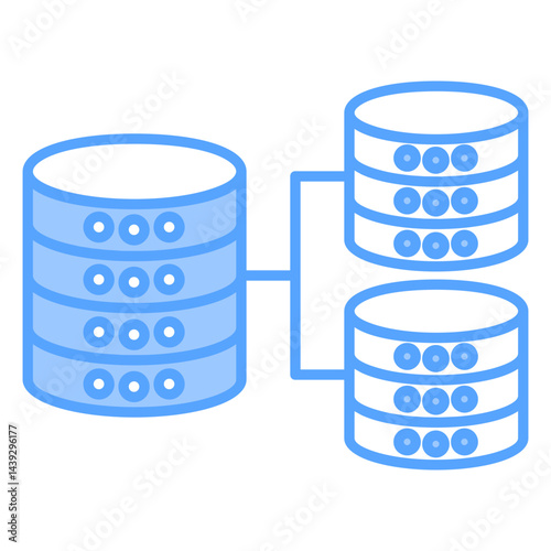 Database Structure Blue Icon