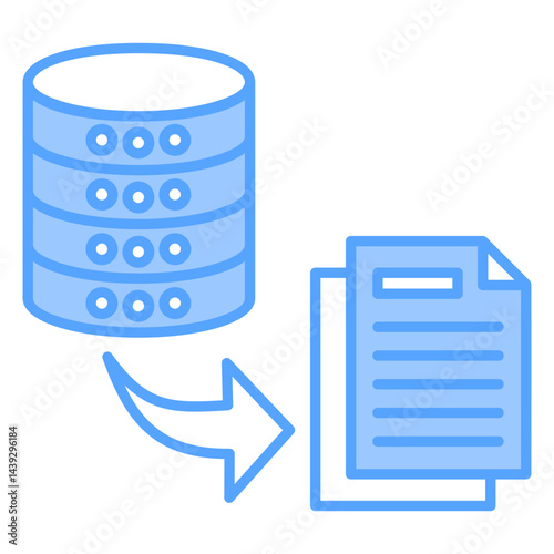 Data Transformation Blue Icon