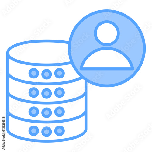 Database User Blue Icon