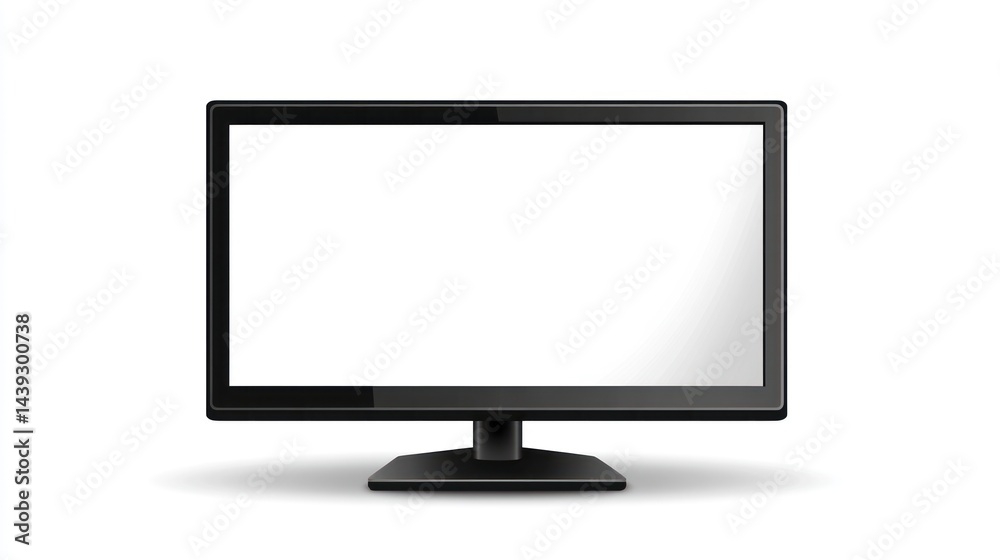 Flat-screen monitor illustration Flat-screen monitor illustration
