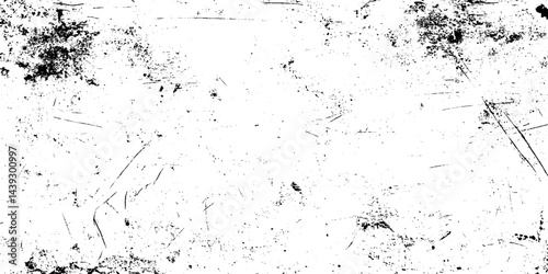 scratched and grunge old dusty urban distressed overlay texture, Black and white abstract grunge texture featuring heavy paint splatters, distressed brush strokes scratches.	