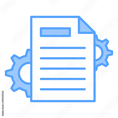 Data Processing Blue Icon