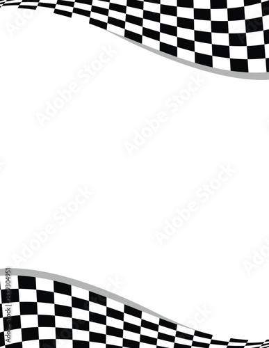 Racing checkered flag template background design vector