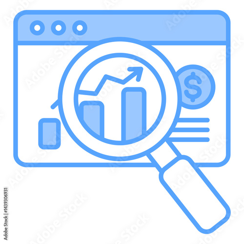 Business Analysis Blue Icon