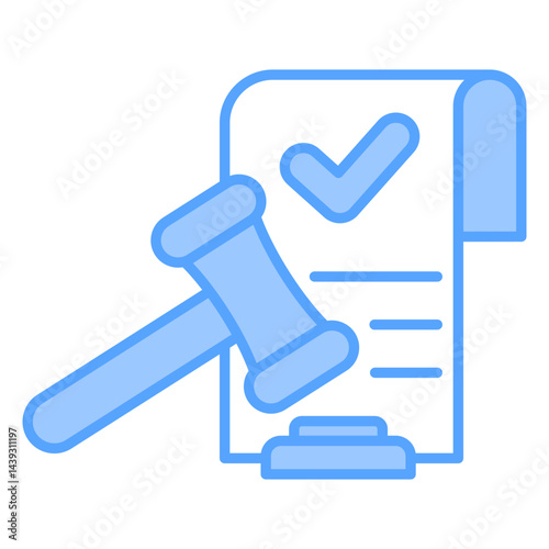 Public Policy Blue Icon