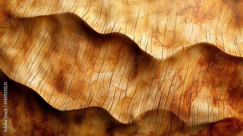 Wavy Wooden Texture: Abstract Brown Background