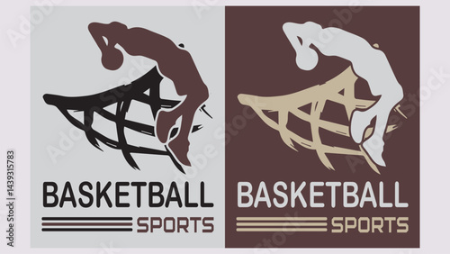 Basketball sport logo