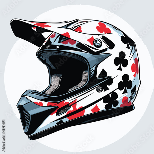 unique and cool helmet motorcycle vector