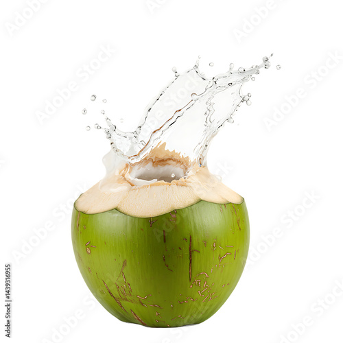 Refreshing Coconut Water Splash Image