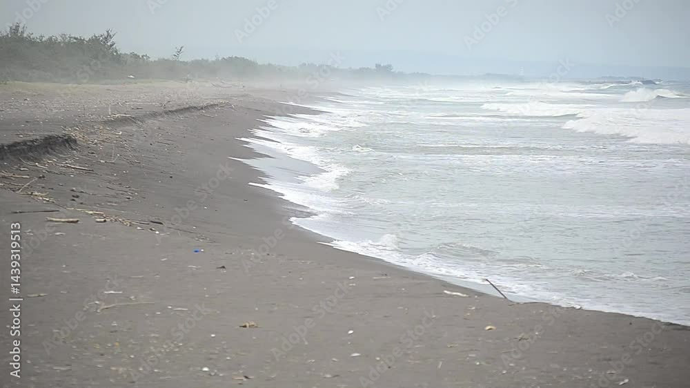 waves of the south coast of Java Island