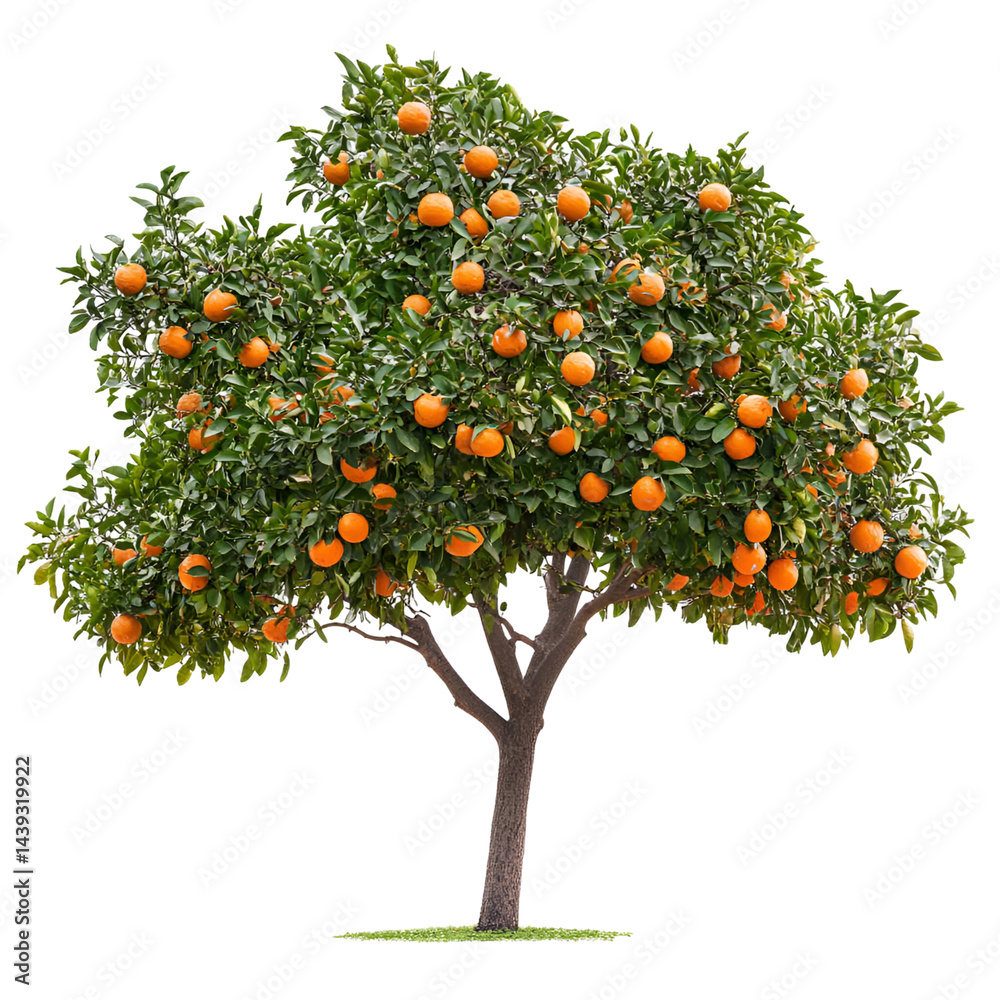 Vibrant fruits on a lush green tree Vibrant fruits on a lush green tree
