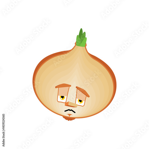 Onion sad. Bulb Onion Emoji sorrowful