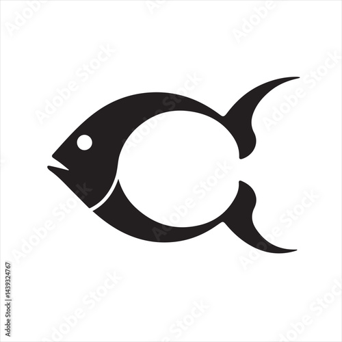 vector illustration of a fish silhouette