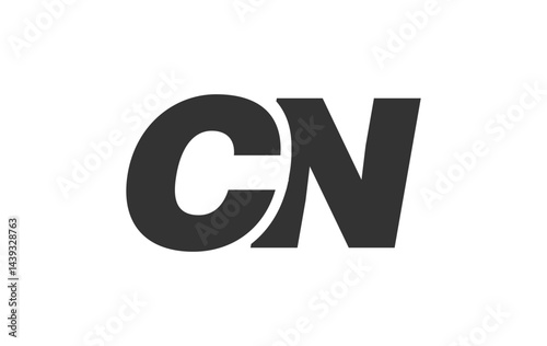 CN Techno Editable Font Logo For Corporate Branding. Bold, Futuristic Design With Unique Typographic Ideas. Minimal Custom Type And Dynamic Letter