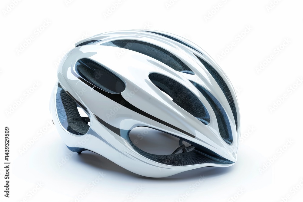 Fototapeta premium Next-Gen Bicycle Helmet Concepts Isolated On White Background.