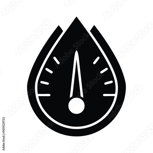 Moisture Meter Silhouette Vector Icon Minimal Design