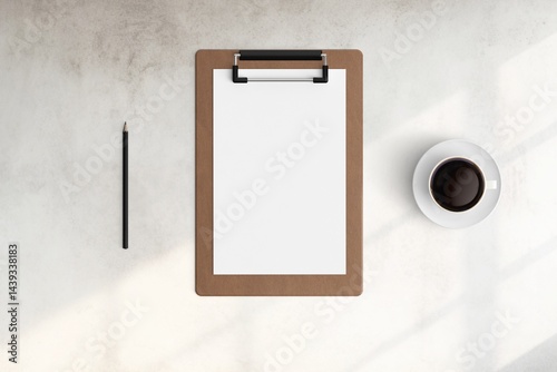 Obraz na płótnie Modern workspace with copy space on white color background. Top view with copy space. Flat lay style. Minimal blank mockup. w salonie