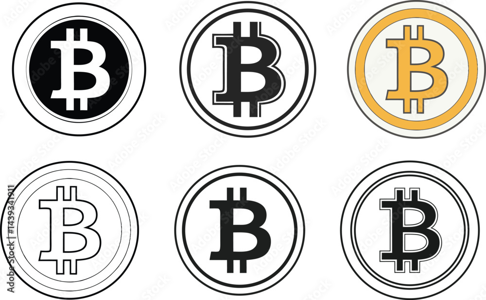 Bitcoin Flat Symbol Icon Vector Bundle – Isolated Cryptocurrency Illustration
Bitcoin Flat Symbol Icon Vector Bundle – Isolated Cryptocurrency Illustration