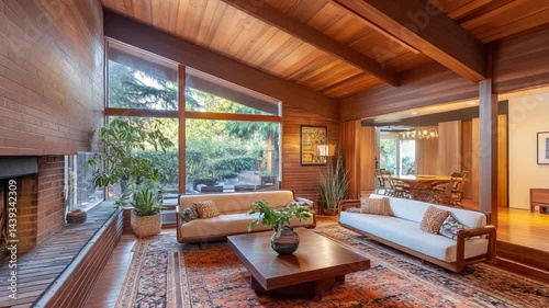 Mid-Century Modern Living Room Interior Design