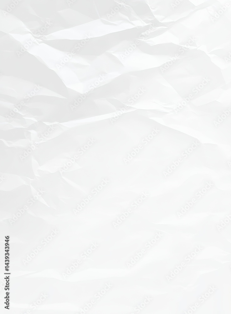 Fototapeta premium Crinkled White Paper Texture