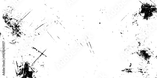 A dramatic overlay or transparent effect, with stark black marks and lines against a clean white background.