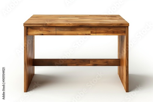 True Minimalist Table Representation Isolated On White Background.