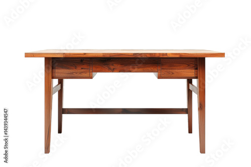 True Minimalist Table Representation Isolated On White Background.