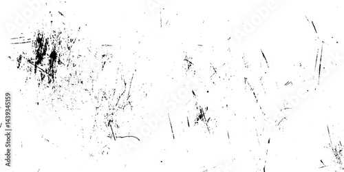 Black and white scratch texture overlay with distress effect, grunge dust, and worn damaged surface pattern.