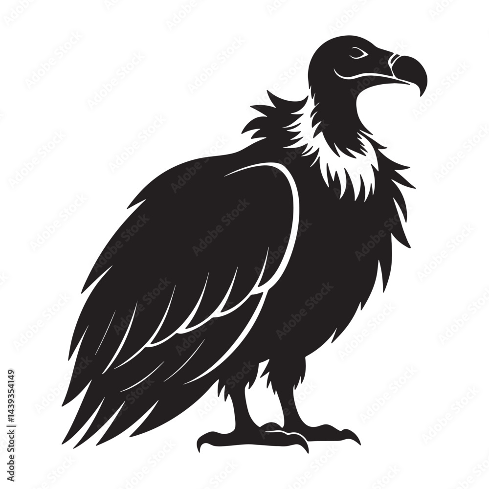 Obraz premium Vulture vector art, silhouette, and illustration.