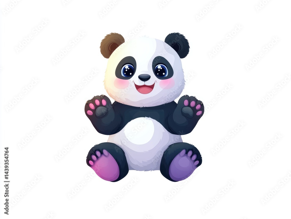 Fototapeta premium Cute panda cub sitting