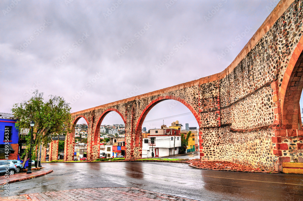 Aqueduct of Queretaro in Mexico