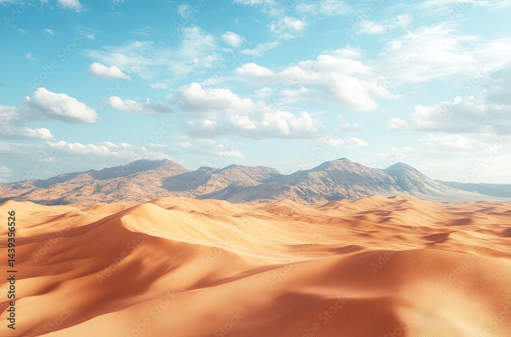 A vast desert landscape stretches beneath a vibrant, cloud-filled sky. A vast desert landscape stretches beneath a vibrant, cloud-filled sky.