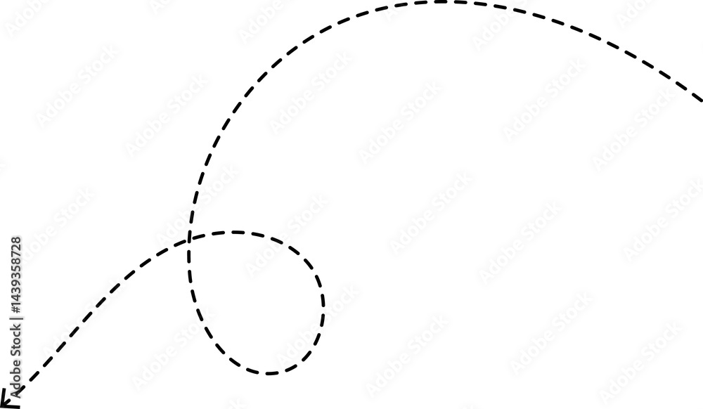 Curve arrow icon. Curved dotted arrow. Zigzag arrow stripes with dotted lines. Curve arrow icon. Curved dotted arrow. Zigzag arrow stripes with dotted lines.