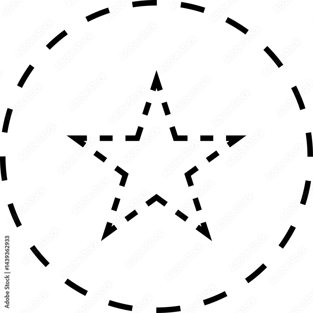 Dash line shapes. Dashed outline design of border for basic geometric shapes. Icon of cut frame. Dash line shapes. Dashed outline design of border for basic geometric shapes. Icon of cut frame.