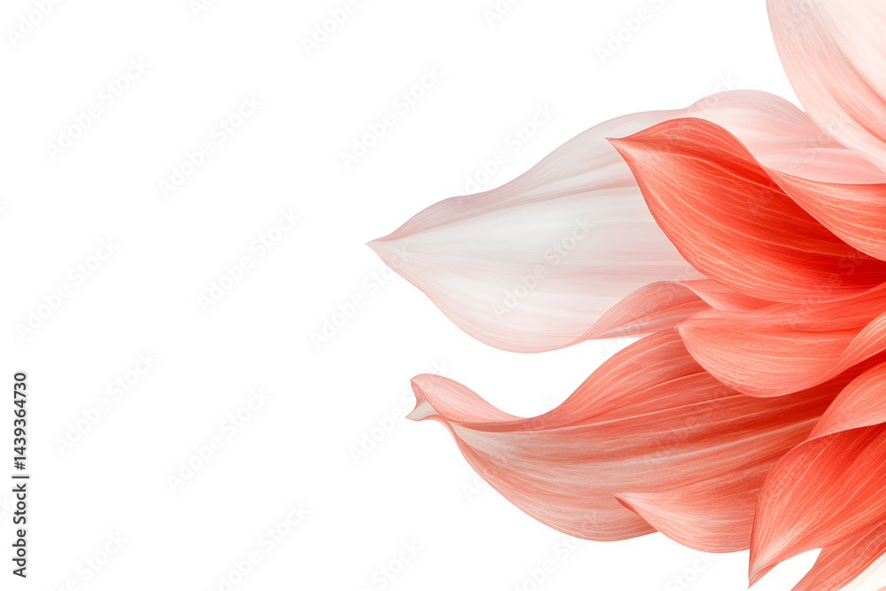 Pink dahlia petals on background. Delicate powdery pink background with copy space