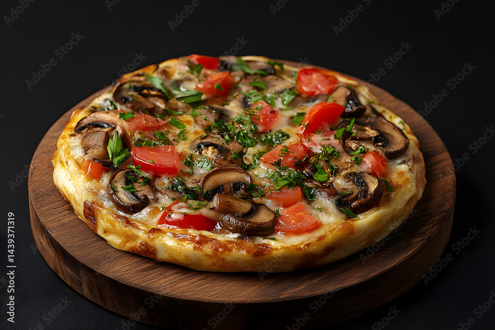Product photo of mushroom omelette