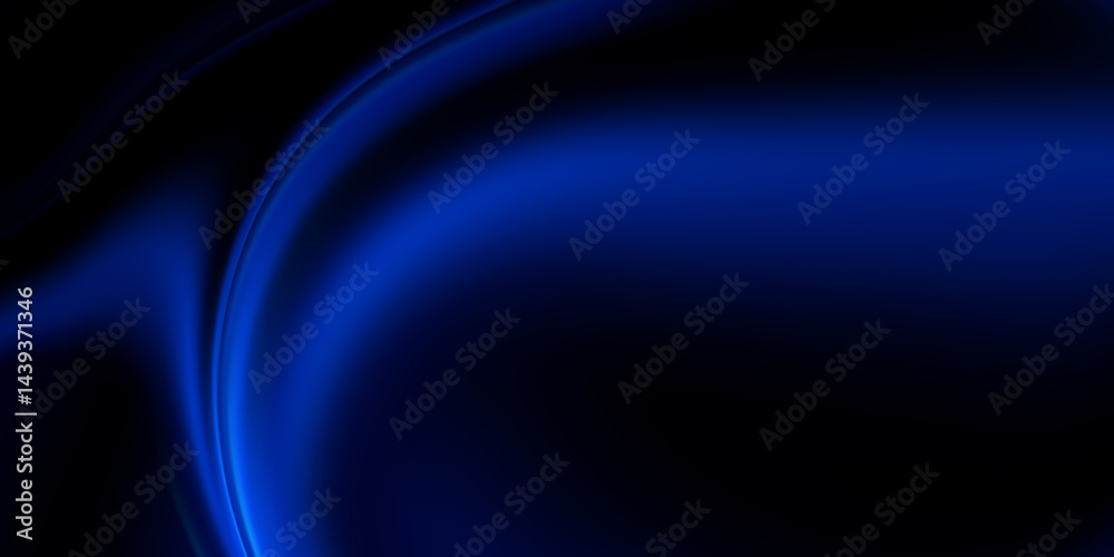 Abstract blue wave design on a dark background.