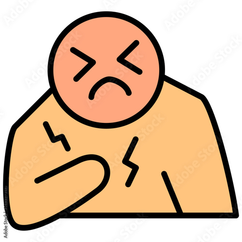 Chest Pain illustration Icon