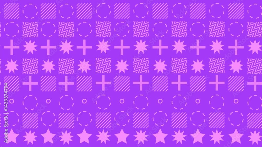 Purple background with pink geometric shapes. Suitable for abstract backgrounds, social media graphics, and modern design projects. Great for vibrant and stylish visuals.