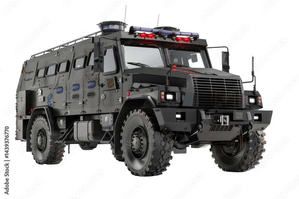 Explosive Ordinance Response Vehicle Isolated On White Background. Explosive Ordinance Response Vehicle Isolated On White Background.