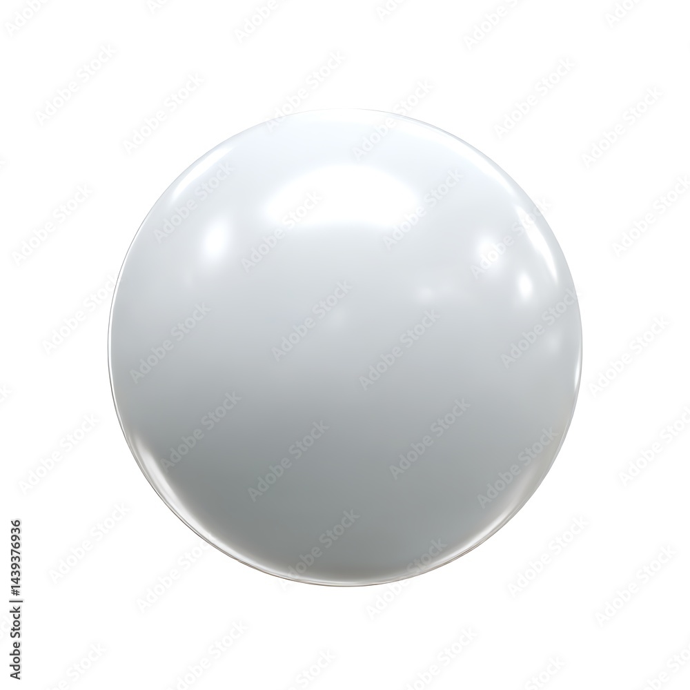 A simple 3D rendered white sphere, isolated on a clean white background. A simple 3D rendered white sphere, isolated on a clean white background.