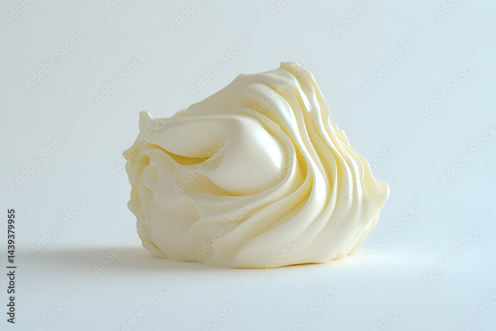 Piece of creamy soft butter with soft texture isolated on white background Piece of creamy soft butter with soft texture isolated on white background