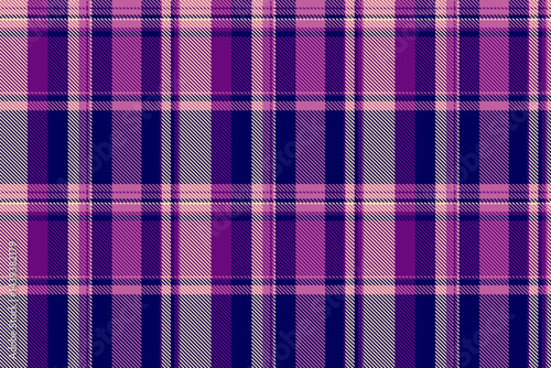 Age pattern texture plaid, creative textile vector fabric. Genuine check tartan background seamless in blue and purple colors.