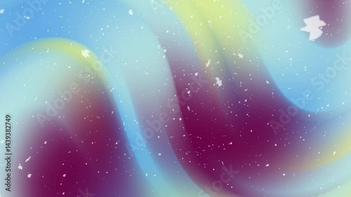 Colorful candy rainbow bright blur gradient abstract background with moving snow effect