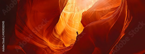 panoramic antelope canyon in arizona - travel concept