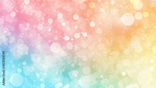 Colorful bokeh background creates a vibrant and dreamy atmosphere suitable for celebration or design use