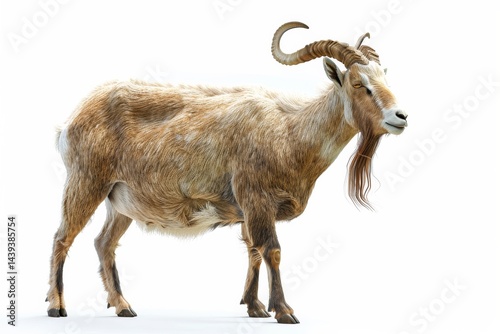 Capricorn: Ambitious and Determined Isolated On White Background.