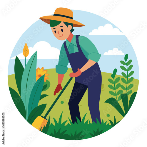 farmers working vector