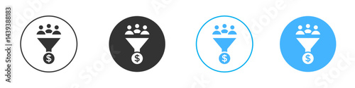 Lead conversion icon Vector Graphic set