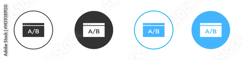 A B test icon Vector Graphic set